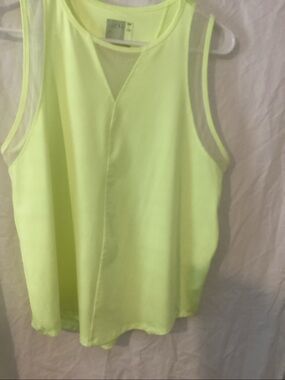 Lucky in Love Chill Out  Neon yellow Tank Top